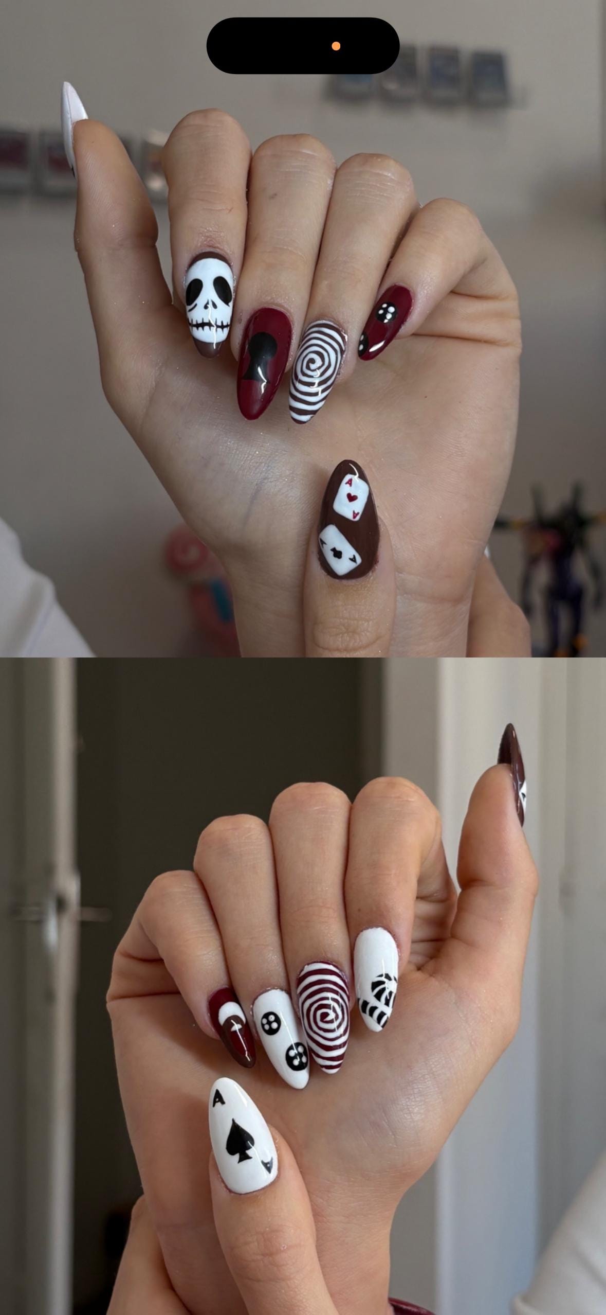 Press on nail Tim Burton theme